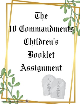 Preview of The 10 Commandments Children's Booklet Creation