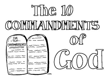 moses and ten commandments coloring pages