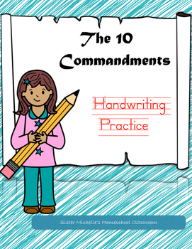 Preview of The 10 Commandments Handwriting Practice