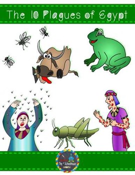 Preview of The 10 Plagues of Egypt Clipart in Color and Black & White