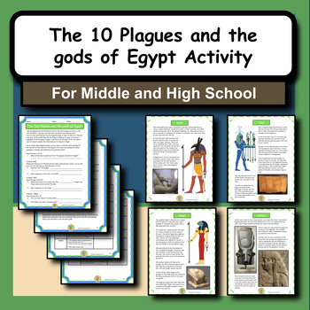 Preview of The 10 plagues and the gods of Egypt Bible Activity for Middle and High School