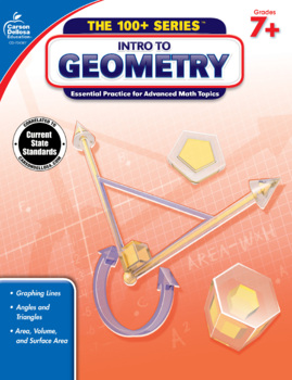 Preview of The 100+ Series Intro to Geometry Workbook Grades 7–9 Printable 704387-EB