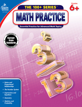Preview of The 100+ Series Math Practice Workbook Grades 6–8 Printable 704389-EB