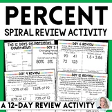 Percents Spiral Review Activity