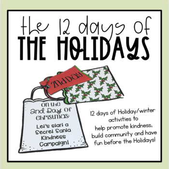 Preview of The 12 Days of the Holidays Activities