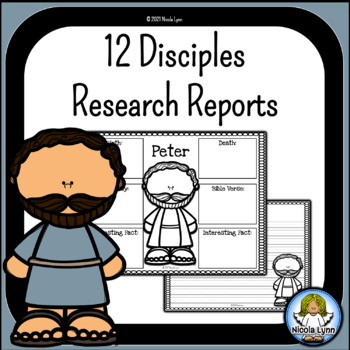 Preview of The 12 Disciples Editable Research Reports