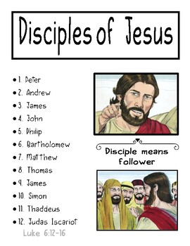 The 12 Disciples of Jesus File Folder by Bible Fun For Kids | TpT