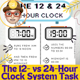 The 12-Hour Clock vs 24-Hour Clock System | Task (Notes included)