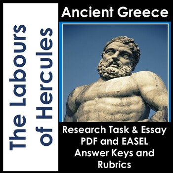 Preview of The 12 Labours of Hercules - Research and Writing Tasks - EASEL
