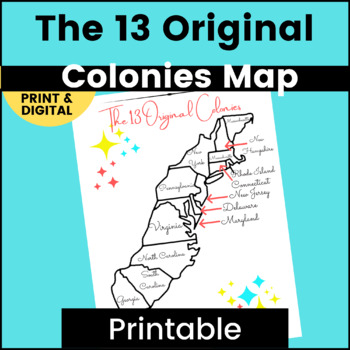 Preview of Thirteen Original Colonies Bulletin Board Poster