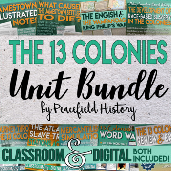 Preview of Colonial America | 13 Colonies | 17 Days of Lesson Plans and Assessment