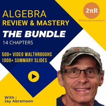 Preview of Algebra Review & Mastery - The 14 Chapter Math Curriculum BUNDLE | Grade 9+