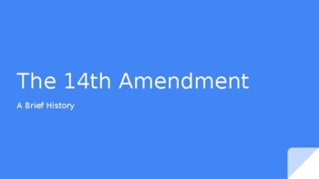 Preview of The 14th Amendment - A Brief History