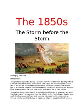 Preview of The 1850s The Storm before the Storm