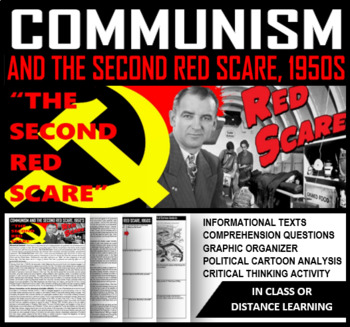 Preview of The 1950's: The Second Red Scare, Communism, McCarthyism and HUAC