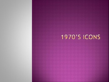 Preview of The  1970s Icons / Year by Year Review of the Cultural Iconic Figures of 1970s