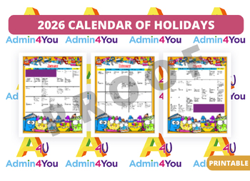 Preview of The 2026 National and FUN Holiday - 12-Month Calendar