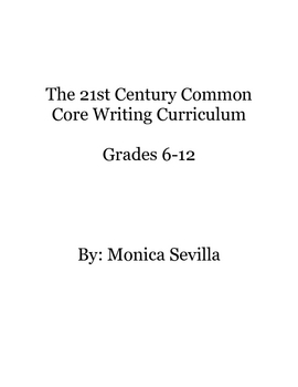 Preview of The 21st Century Common Core Writing Curriculum for Grades 6-12
