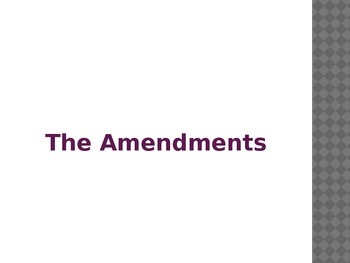 Preview of The 27 Amendments with Correlating Cases