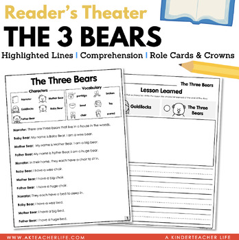 Readers Theater Mock Trial - Goldilocks vs The Three Bears by Mach 1  Learning