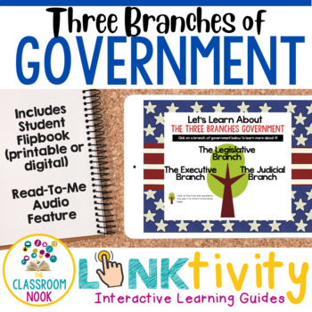Link & Think Digital Guide- Branches of Government {Google Classroom Compatible}