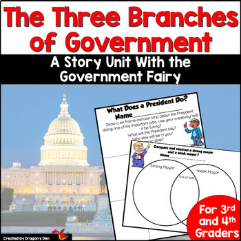 Preview of The 3 Branches of Government Unit for Local, State and Federal Government