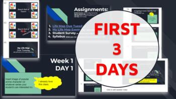 Preview of First Day of School Template (Includes Free Activities)