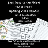 The 3 Great Spelling Rules- Snail Race to the Finish Game!