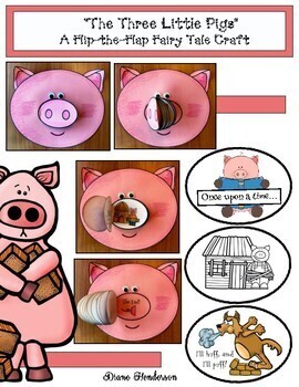 Preview of The 3 Little Pigs Fairy Tale Craft for Sequencing & Retelling