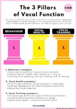 Preview of The 3 Pillars of Vocal Function Digital Poster