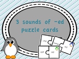 The 3 sounds of -ed puzzle pieces