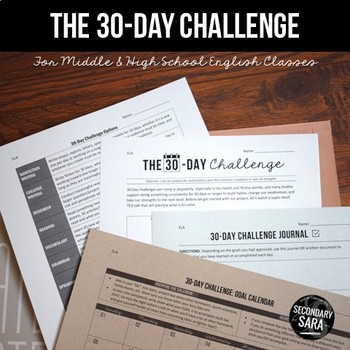 Preview of The 30-Day Challenge: Differentiated Project for English Classes
