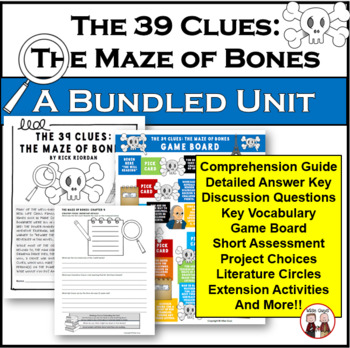 Preview of The 39 Clues The Maze of Bones Novel Activities Bundle