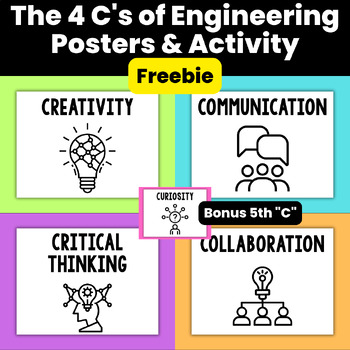 Preview of The 4 C's of Engineering Posters & Activity