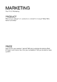 The 4 P's Of Marketing Worksheets