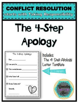 Preview of The 4 Step Apology Letter