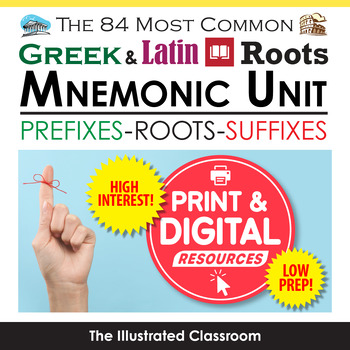 Preview of Greek & Latin Roots Mnemonic Unit - Vocabulary Development Digital Resources