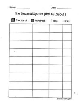 Preview of The 45 Layout Worksheet