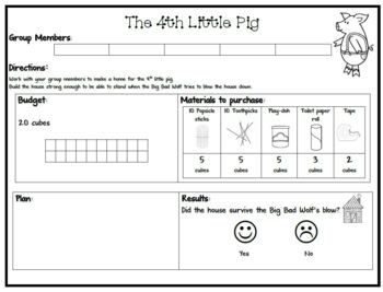 The 4th Little Pig Challenge (STEM Activity) by Kooky Kindergarten