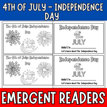 Preview of The 4th of July: Independence Day Mini Book for Emergent Readers