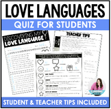 5 Love Languages Quiz & Teacher Tips - SEL Activities & Bu