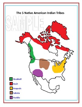 The 5 Native American Nations Task Card Set, Study Guide, and Assessment