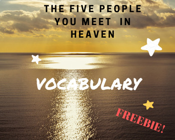 Preview of The 5 People you Meet in Heaven- Vocabulary List (Student Copy)