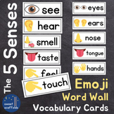 The 5 Senses + Body Parts: ESL Word Wall Vocabulary Cards 