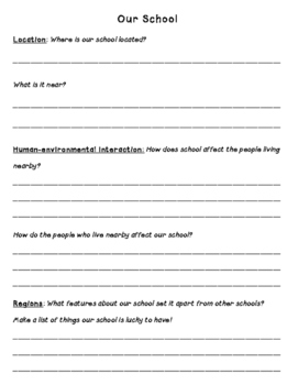 the 5 themes of geography worksheet