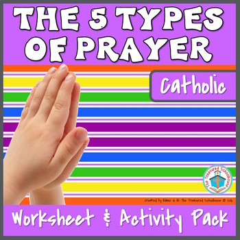 Preview of The 5 Types of Prayer Worksheet & Activity Pack