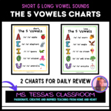 The 5 Vowels Charts (Short and Long Vowel Sounds)