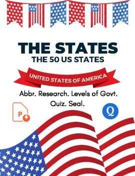 Preview of The 50 US States. Map. Geography. Research. Project. Label. Quiz. ESL.