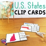 The 50 United States - U.S. Geography Clip Cards Map Flash