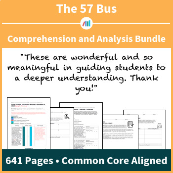 Preview of The 57 Bus — Comprehension and Analysis Bundle | Distance Learning